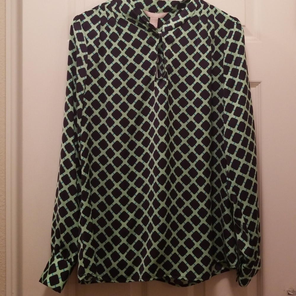 Blouse with key hole cut out.